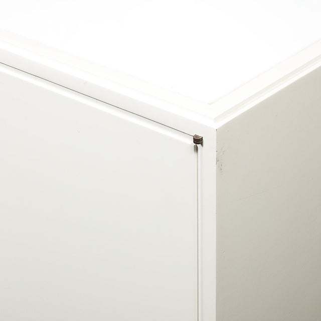 Mid-Century Cream Lacquer W/ Black Lacquer Supports Sideboard by Tommi Parzinger For Sale - Image 10 of 18