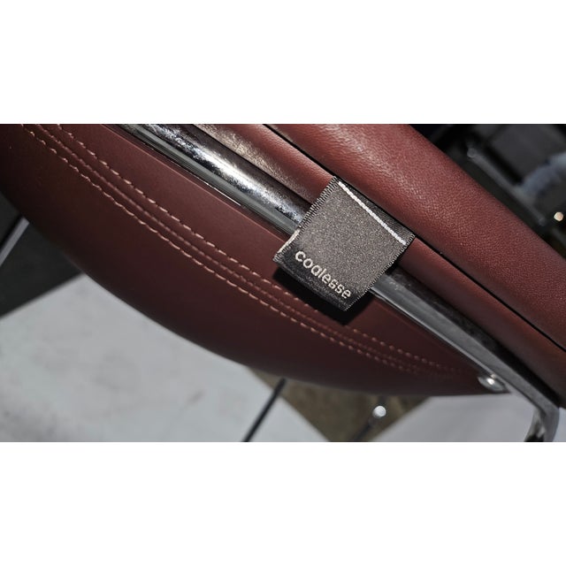 Modern Coalesse Last Minute Bar Height Stool in Maroon For Sale - Image 3 of 6