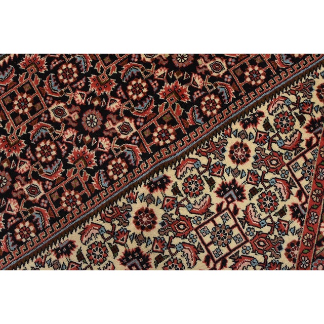 Fine Bidjar Rug 8’2” X 9’7” Red Wool Vintage Traditional Hand-Knotted Carpet For Sale - Image 4 of 15