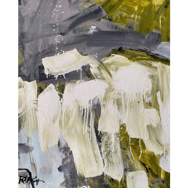 Abstract Olive Storm by Robbie Kemper For Sale - Image 3 of 8