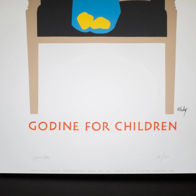 Blue Original Signed Lance Hidy, Godine for Children, Poster c.1982 For Sale - Image 8 of 8