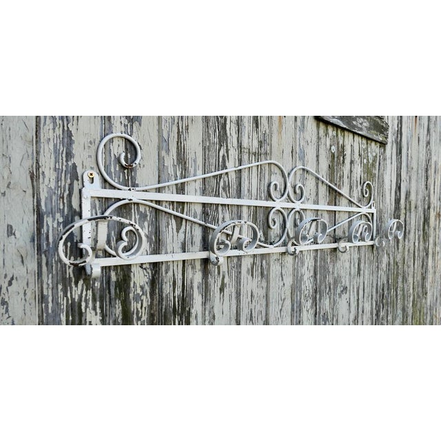 Mid-Century Wrought Iron Hat and Coat Rack, 1960s For Sale - Image 3 of 8