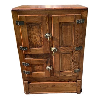 1930's Oak Icebox For Sale