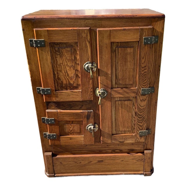 1930's Oak Icebox For Sale