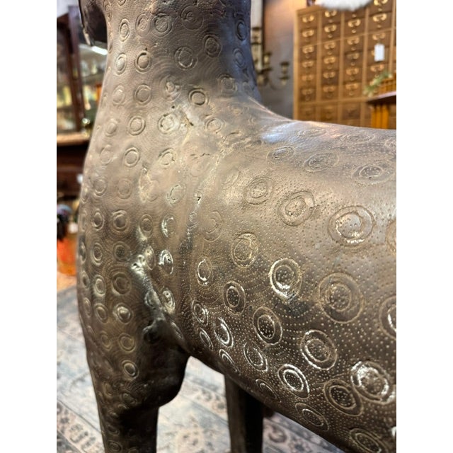 Antique Pair of Bronze Royal Leopard Sculptures From Benin For Sale - Image 12 of 18