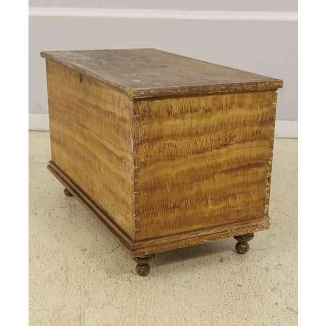 Age: Approx: 200 Years Old Details: High Quality Construction Large Impressive Chest Early American Chest Nice Turned Legs...