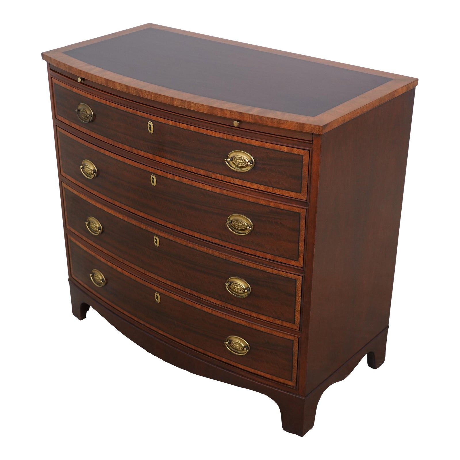 Baker Bow Front Mahogany Bachelor Chest Chairish