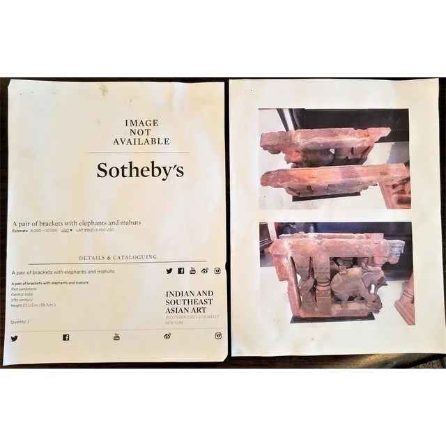 17c Se Asian Indian Pair of Brackets With Elephants and Mahuts For Sale In Dallas - Image 6 of 13