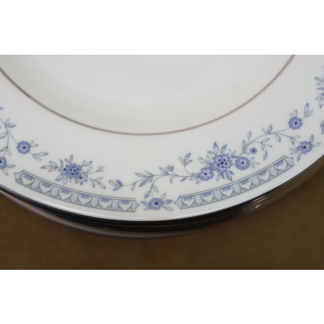 Minton Late 20th Century 60 Pc Minton Bellemeade Blue Floral Bone China Dinnerware Service for 12 For Sale - Image 4 of 10