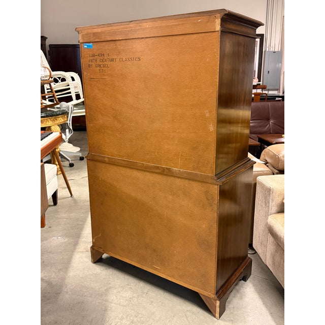 Drexel Heritage 18th Century Collection Highboy Chest of Drawers, Vintage For Sale - Image 12 of 12