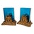 Antique American Art Deco Brass Glass Vases Ship Bookends Bradley & Hubbard 1925 For Sale In Portland, OR - Image 6 of 13
