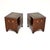Antique Military Campaign Style Bedside Chests, 1950, Set of 2 For Sale - Image 3 of 11