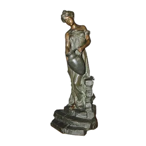 Antique Sculpture of a Woman by Alfred Jean Foretay