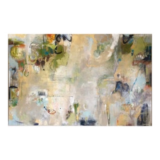 "Human Nature" Large Original Abstract Expressionist Landscape Painting in Neutral Earth Tones. For Sale