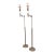 Transitional Brushed Nickel Swing Arm Floor Lamps, Pair For Sale