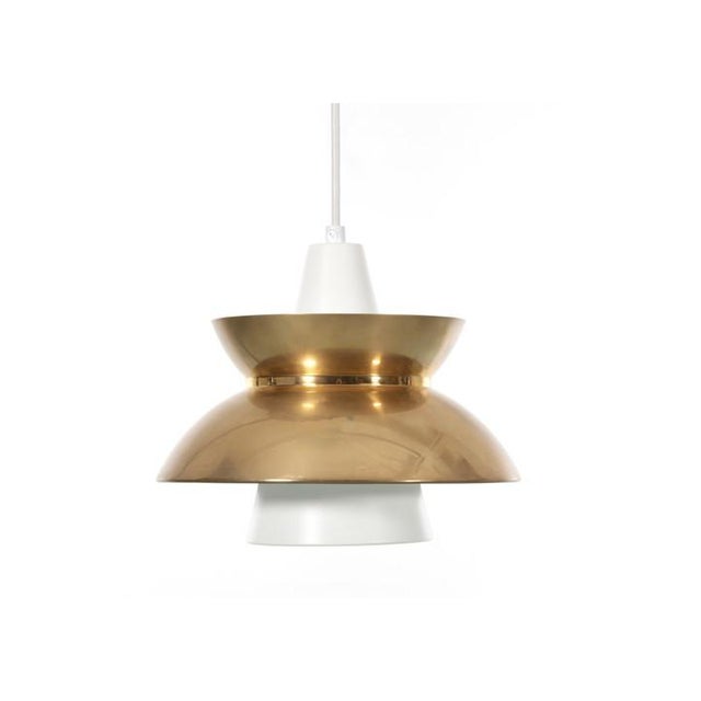 Mid-Century Modern Scandinavian Pendant Lamp in Brass from Louis Poulsen, 1950s For Sale - Image 6 of 6