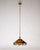 Mid 20th Century Paneled Amber Glass Pendant Light With Crystal Accents For Sale - Image 9 of 13