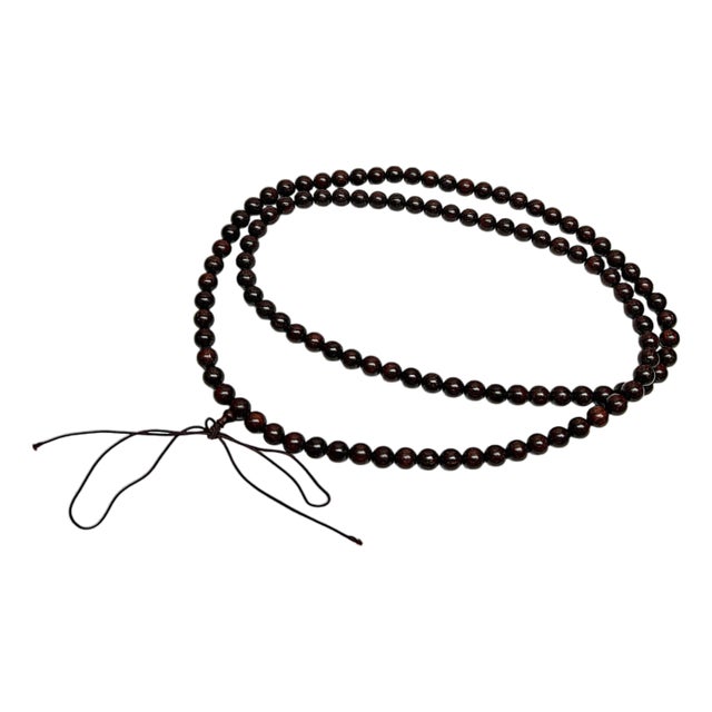 Natural Dark Brown Wood Grain 108 Beads Hand Rosary Praying Chain For Sale