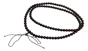 Natural Dark Brown Wood Grain 108 Beads Hand Rosary Praying Chain