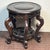 Brown Vintage Ebonized Wood Display Stand | Round Carved Pedestal | Chinoiserie Decor For Sale - Image 8 of 8