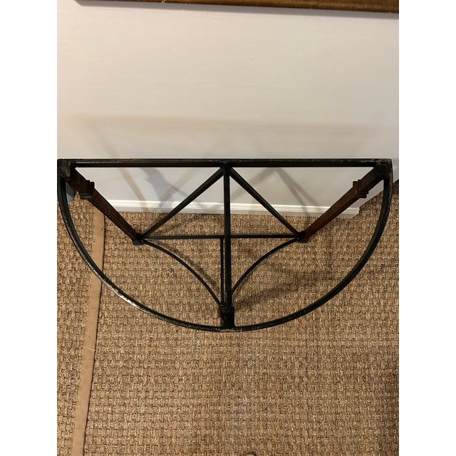 2020s Custom Demi Lune Iron Tables - a Pair For Sale - Image 5 of 10