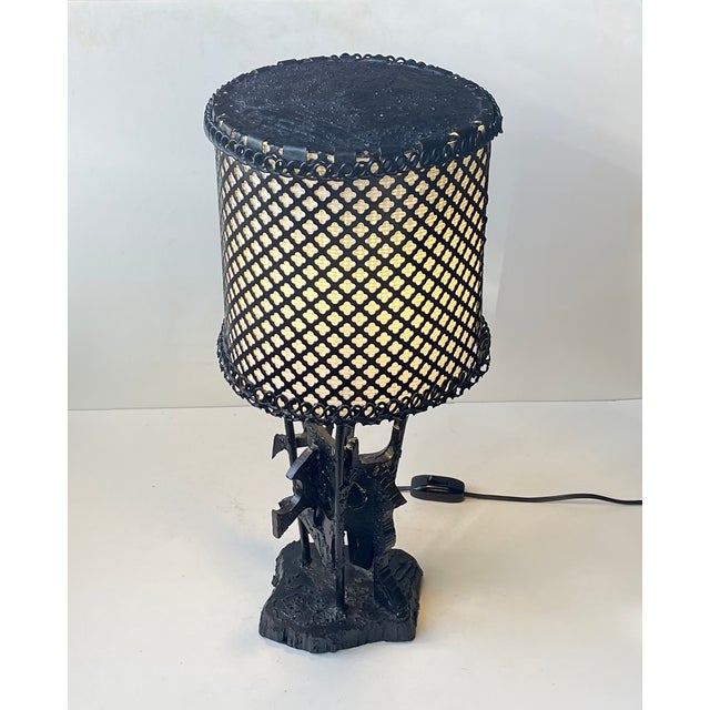 Sculptural Brutalist Steel Table Lamp in the style of Harry Balmer, 1970s For Sale - Image 11 of 15