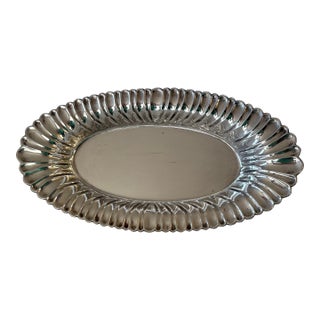 Mid 20th Century Sterling Silver Oval Dish For Sale