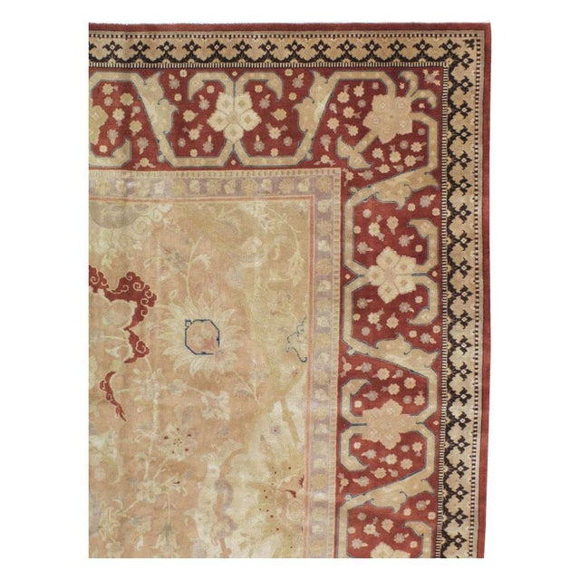 Rustic Galerie Shabab Collection Mid-20th Century Persian Tabriz Large Room Size Carpet For Sale - Image 3 of 10