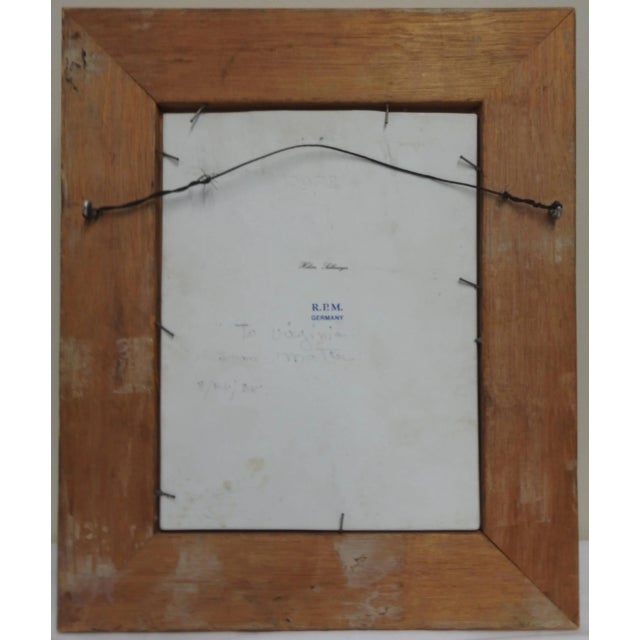 Helene Sedlmayer of Germany Transferware on Porcelain in Gilt Frame For Sale In Nashville - Image 6 of 8