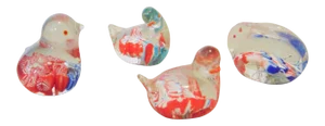 Mid Century Murano Glass Animal Paperweights - Set of 4