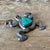 Vintage Native American Silver Inlaid Turquoise Pendant For Sale - Image 11 of 12