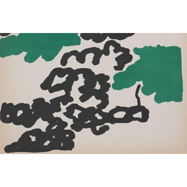 Charles Lapicque, Composition abstraite verte et noire, Lithograph For Sale - Image 4 of 7