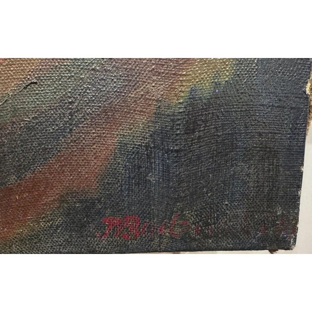 Beige Unknown, Reclining Nude Woman, 1950s, Oil on Canvas For Sale - Image 8 of 13