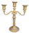 Art Deco Brass Three-Arm Candlestick, 1950s For Sale