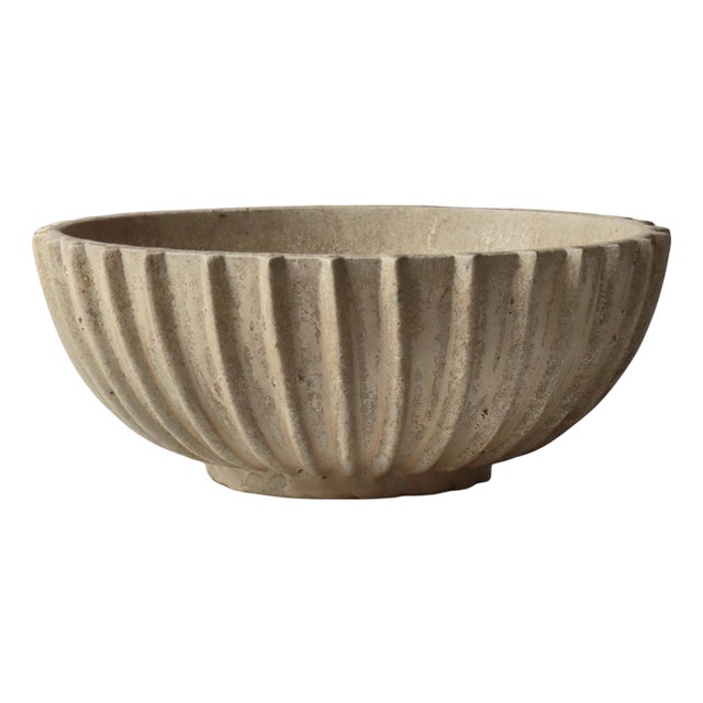 Large Glazed Stoneware No. 114 Bowl by Arne Bang, Denmark, 1930s For Sale