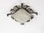 1950s Spanish Brutalist Flush Mount Ceiling Light – Silvered Wrought Iron & Heavy Embossed Glass For Sale - Image 4 of 14