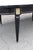 Maison Jansen Signed Maison Jansen Ebonized Black Lacquer Dining Table Brass Trim W 2 Leaves For Sale - Image 4 of 10