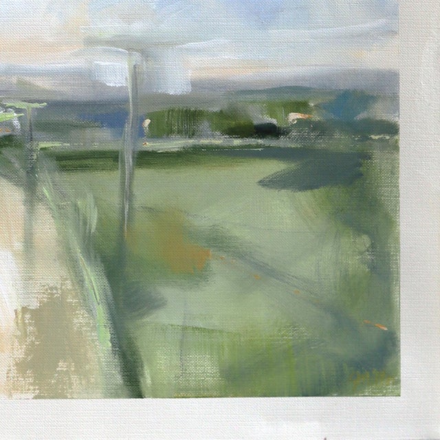 Contemporary Landscape Study 265 - Original Blue Green Landscape Study Acrylic and Graphite on Paper by Jodi Miller For Sale - Image 3 of 7