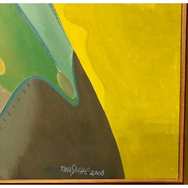 Figurative Contemporary Cubist Figurative Painting of Minstrels on Canvas, Framed For Sale - Image 3 of 7