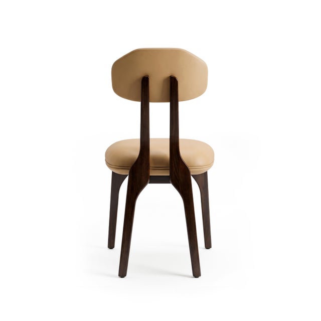 Silhouette Dining Chair in Leather from Insidherland For Sale - Image 4 of 5