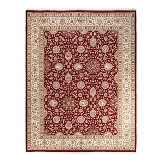 Mogul Hand-Knotted Area Rug - Red, 9' 3" x 11' 10" For Sale