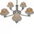 Fog and Mørup chandelier from the 1940s, with a chrome frame and glass shades. The lamp is in good condition, with all...