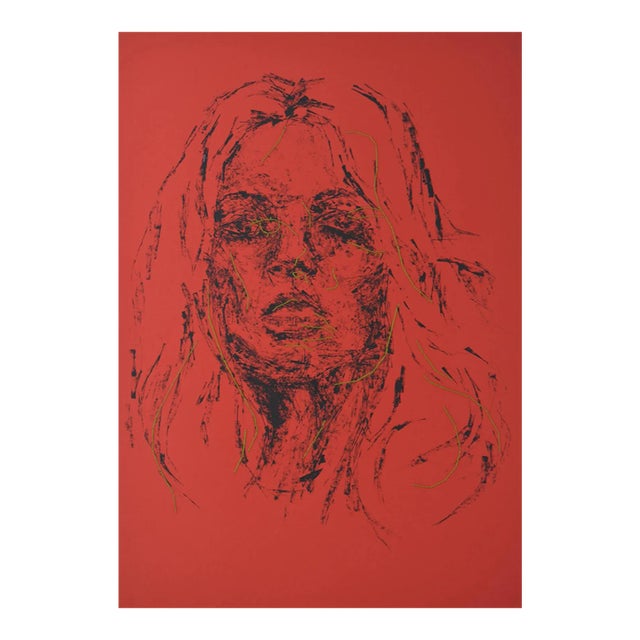 Ant Pearce "Kate #7 #1" 2016 Abstract Mixed Media Portrait For Sale