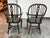 Early 20th Century English Windsor Style Vintage Arm Chairs, Pair For Sale - Image 5 of 12
