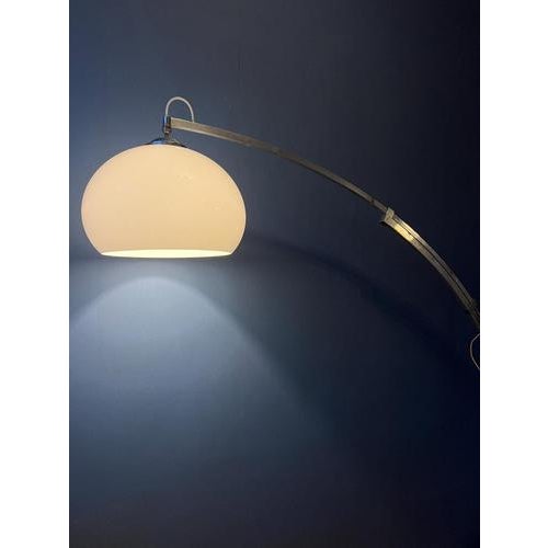 Vintage Space Age Arc Floor Lamp in the style of Guzzini For Sale - Image 6 of 13