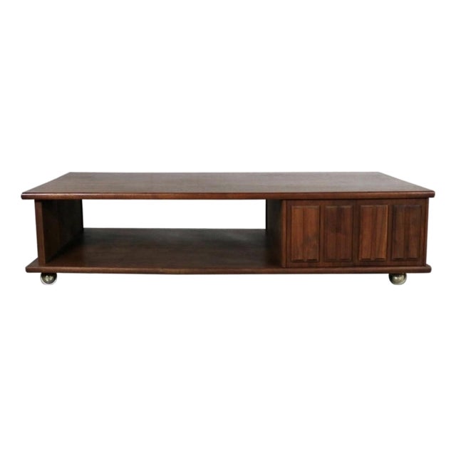 1960s Low Slung Mid Century Coffee Table For Sale