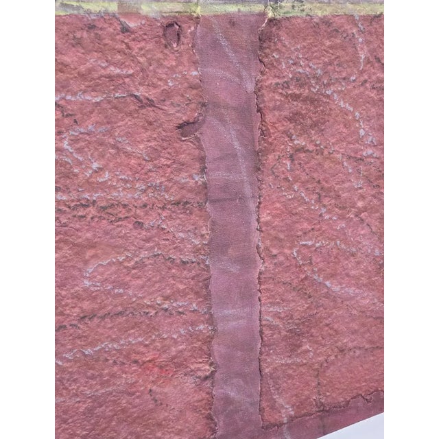 Jan Tips "Architectural Series #35" 1984 Mixed Media Abstract Diptych on Canvas For Sale - Image 14 of 17