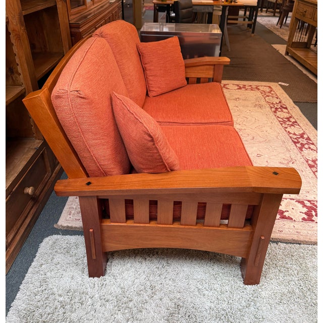 Berkeley Mills Arts & Crafts Loveseat For Sale In San Francisco - Image 6 of 12