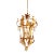 Vintage Italian Gilt Iron Louis XVI Style Hanging Lantern For Sale