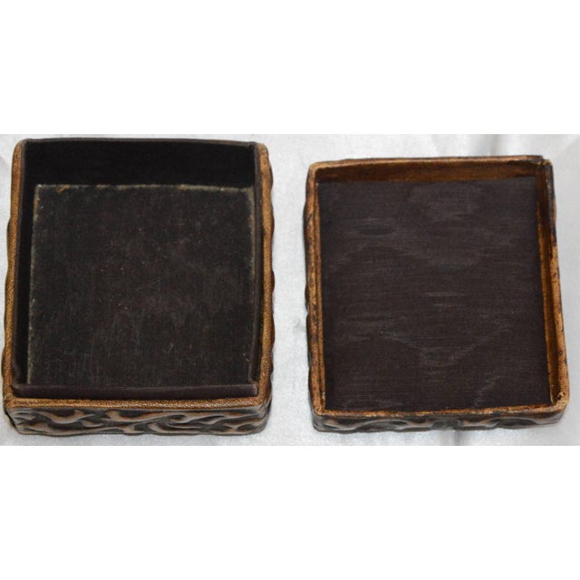 Embossed Leather Cherub Trinket Box For Sale In Nashville - Image 6 of 7